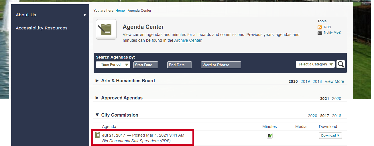 simple agenda tag front end