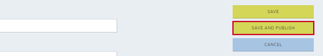 Save and Publish button.