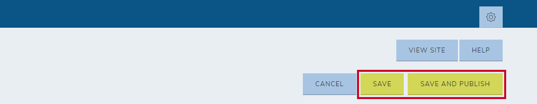 Save buttons.