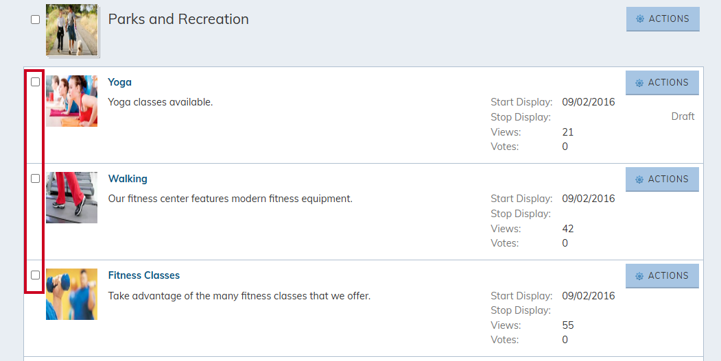 check boxes