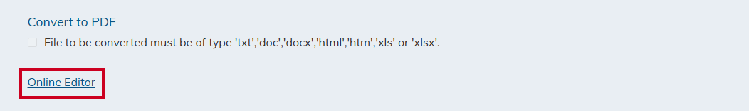 Online editor.