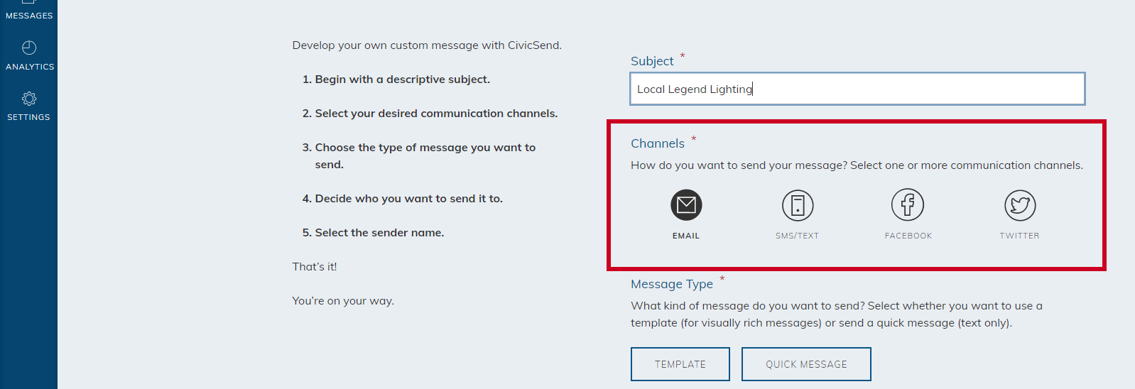 Select Channel