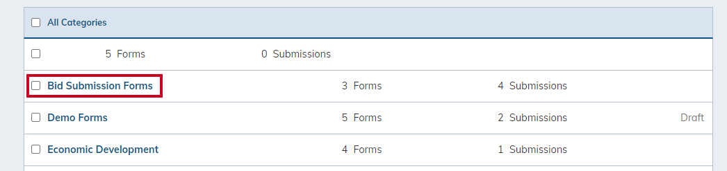 select forms category
