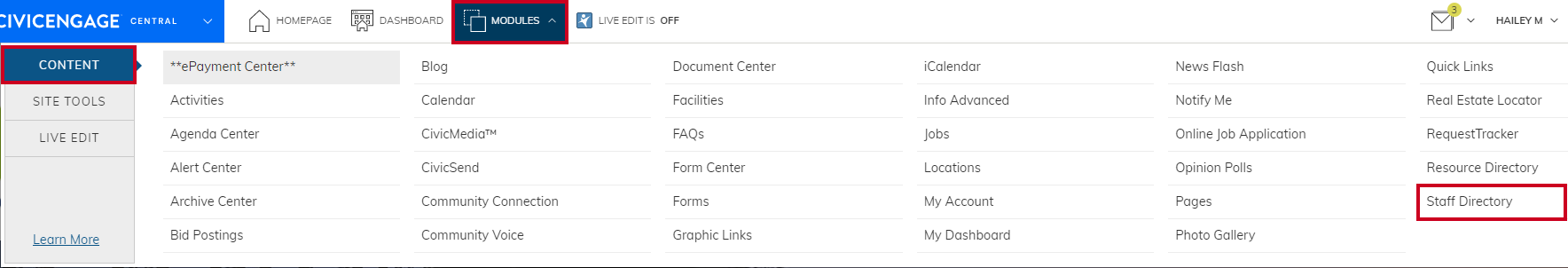nav to staff directory
