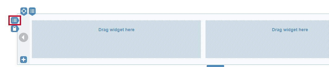 three lines next to widget.