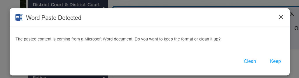 word paste detected