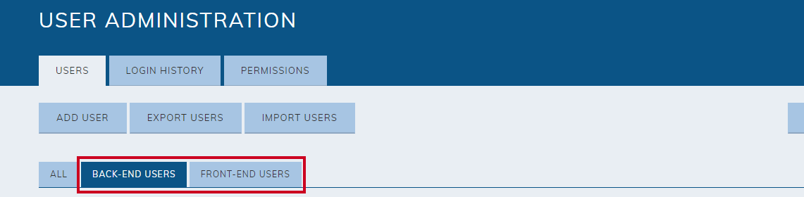 Back End or Front End users