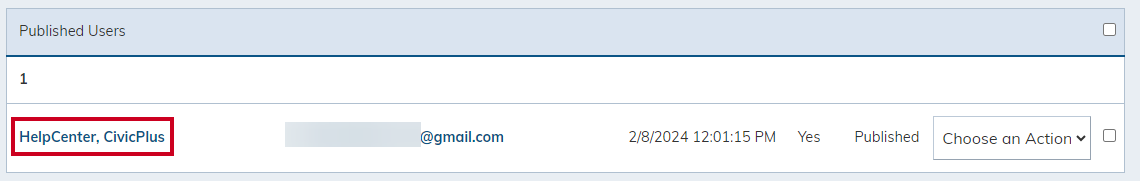 Select User.