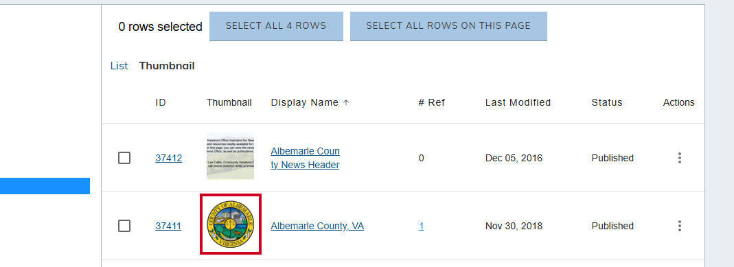 An example image thumbnail that can be clicked to edit it.