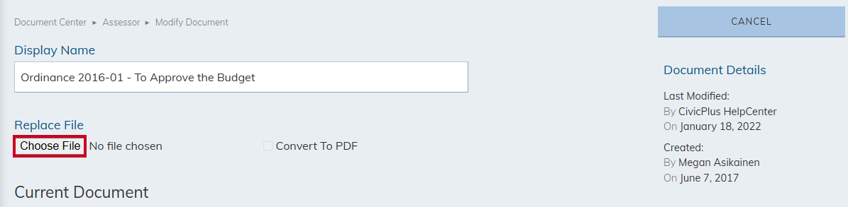Choose file.