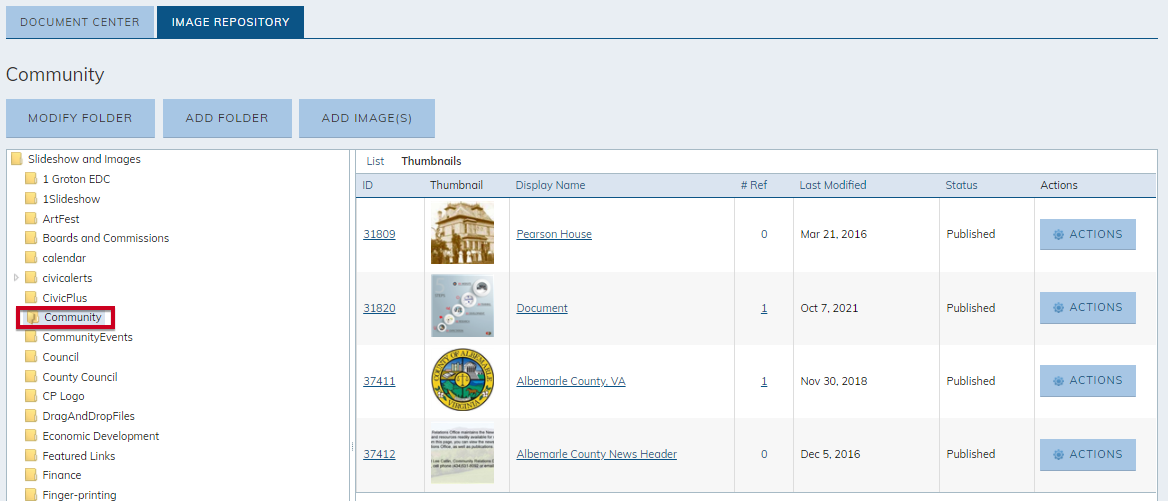 select folder