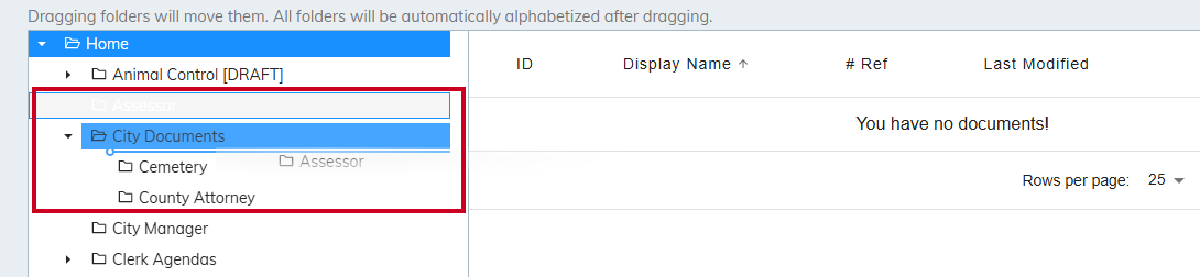 Drag and drop folder.