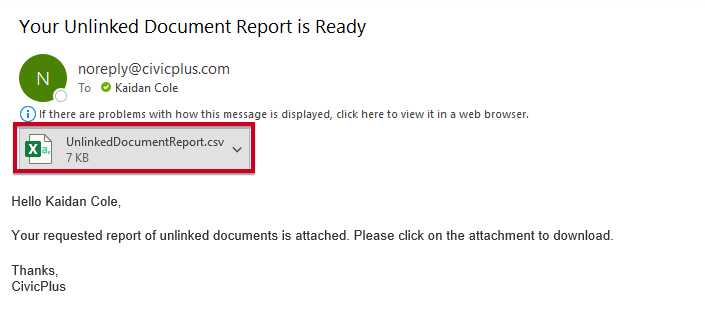 Email attachment.