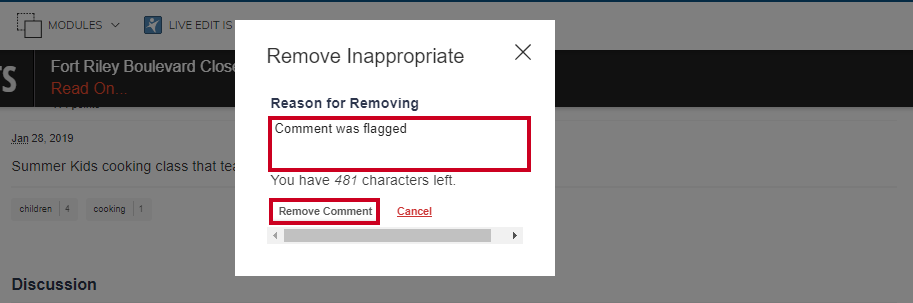 reason for removal