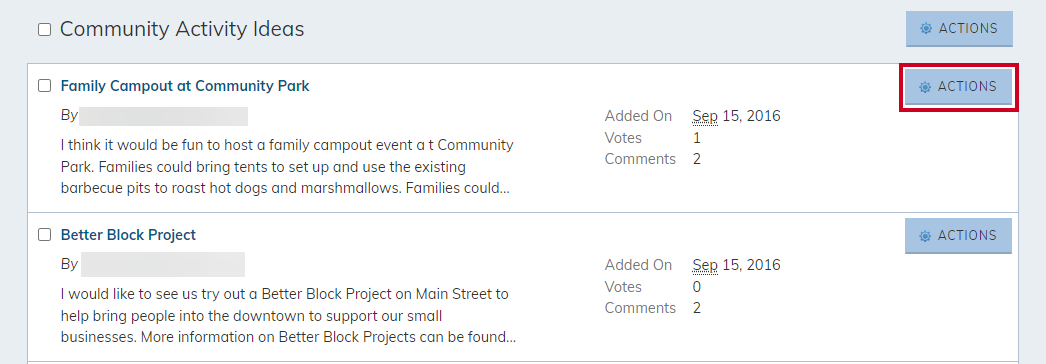 community voice actions