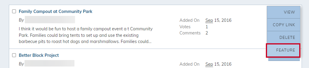 community voice feature