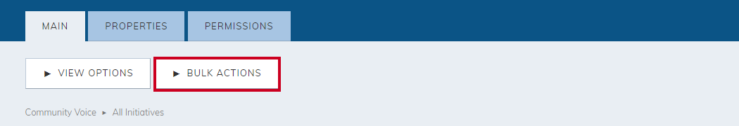 community voice bulk actions