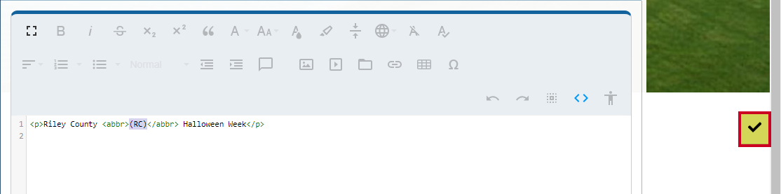 The Done Editing button closes the Editor Widget once any changes are made.