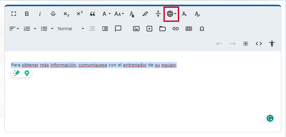 globe language icon