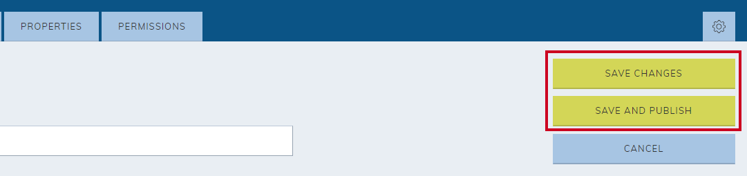 save changes or save and publish