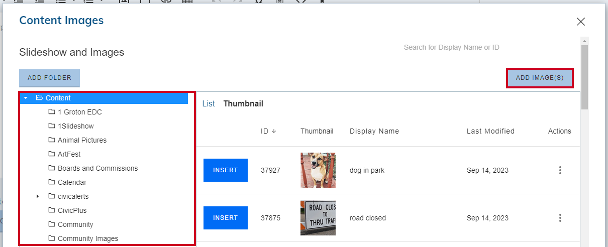 select the folder the image is in