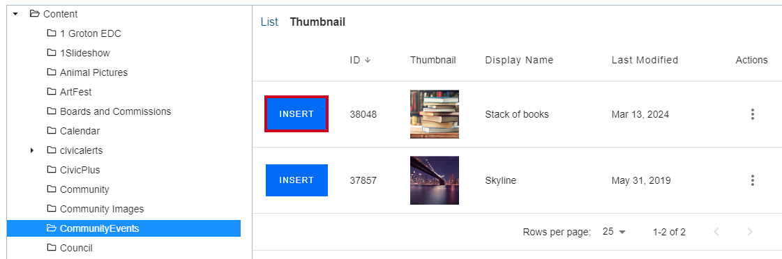find the image and select insert