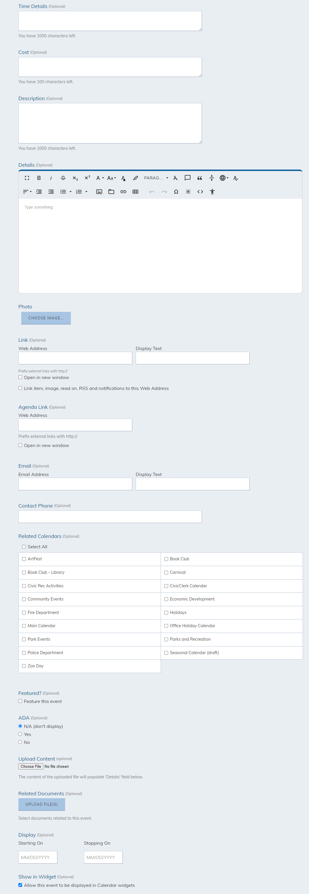 fill out remaing fields section 1