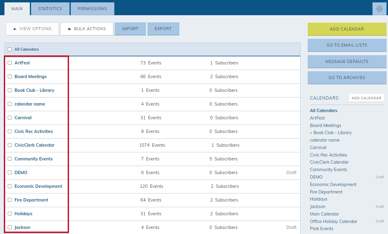 select the calendar category you want to add a recurring event to