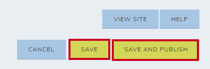 quick links save options