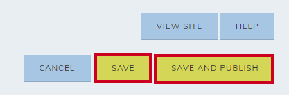save and publish