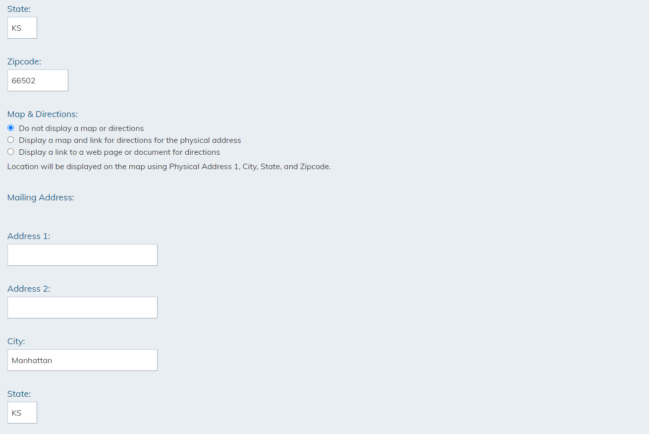 complete the information section 2