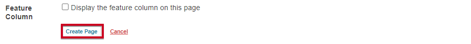 Create page button