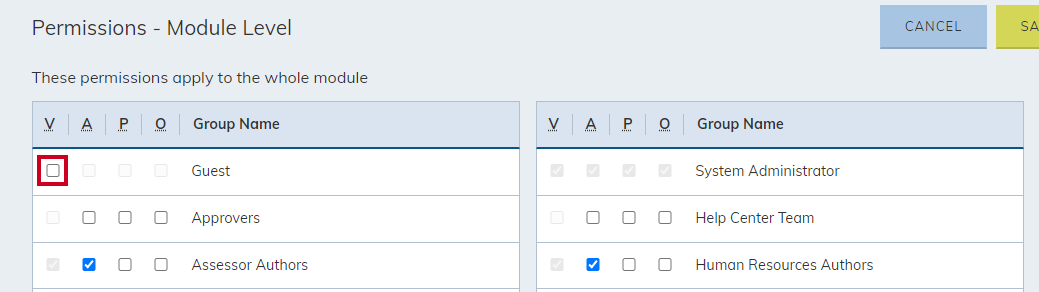 Uncheck guest permissions.
