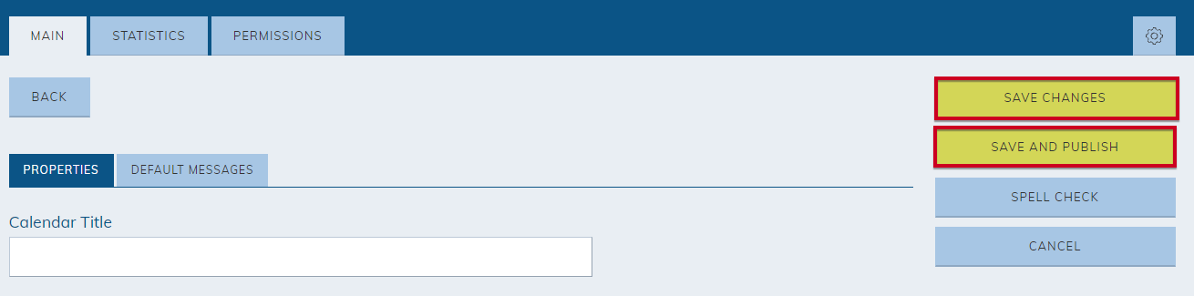 save changes or save and publish buttons