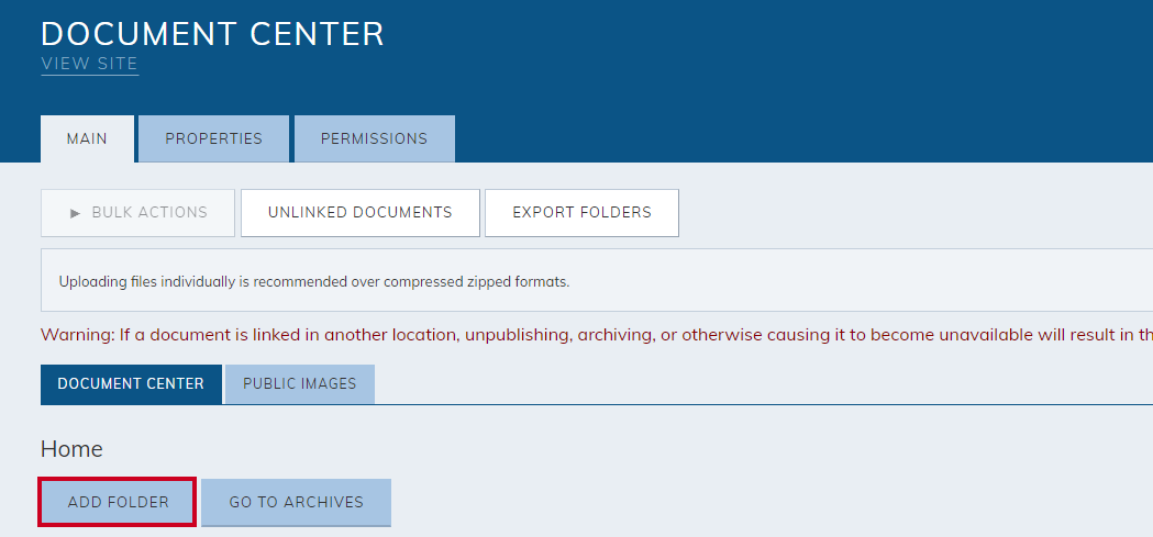 Add folder button.