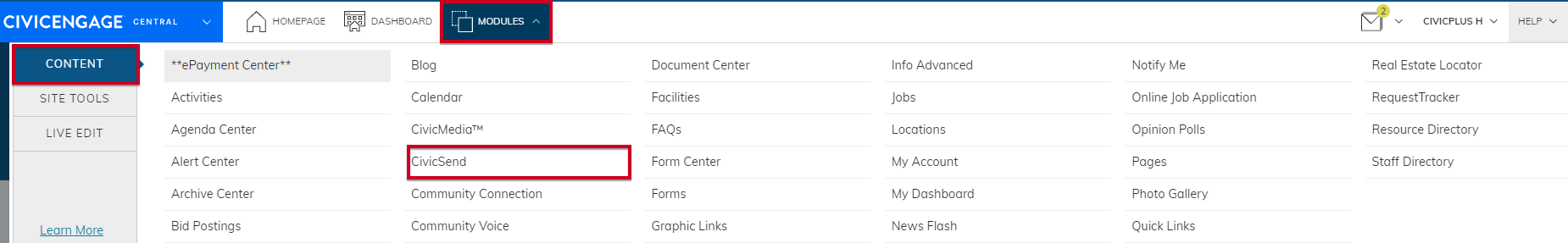 Navigate_from_Modules_to_Content_then_to_CivicSend.png