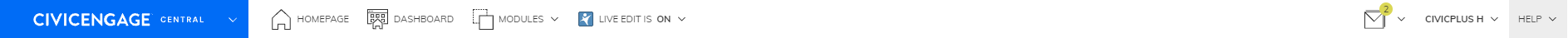 CivicEngage Central Toolbar