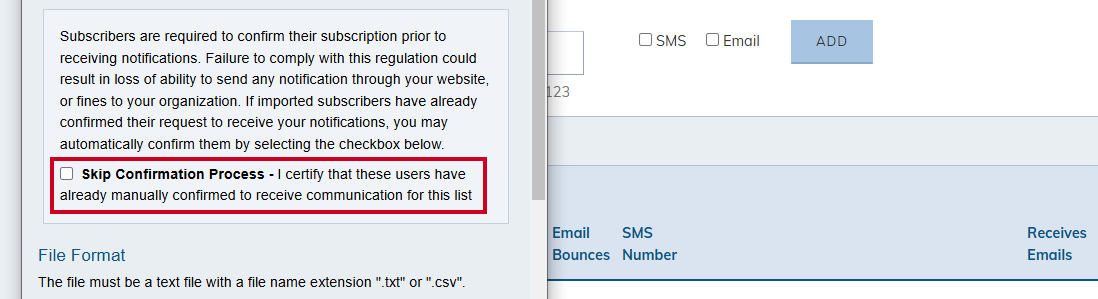 skip confirmation process option