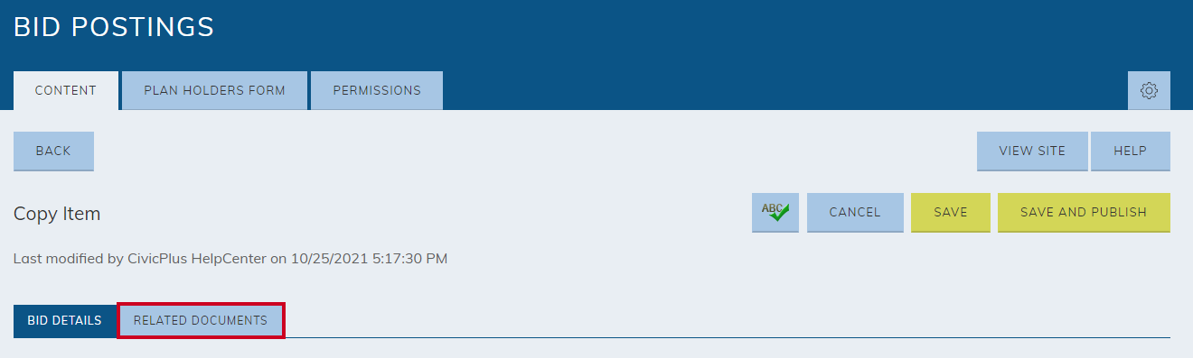 Related Documents tab