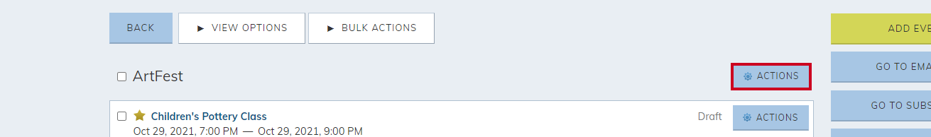 Actions button.