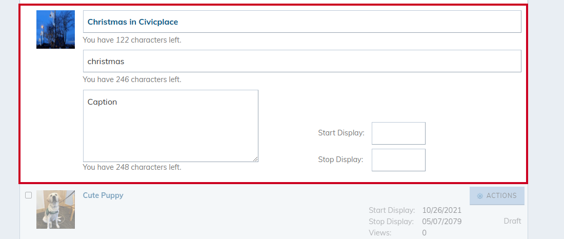 View photo options