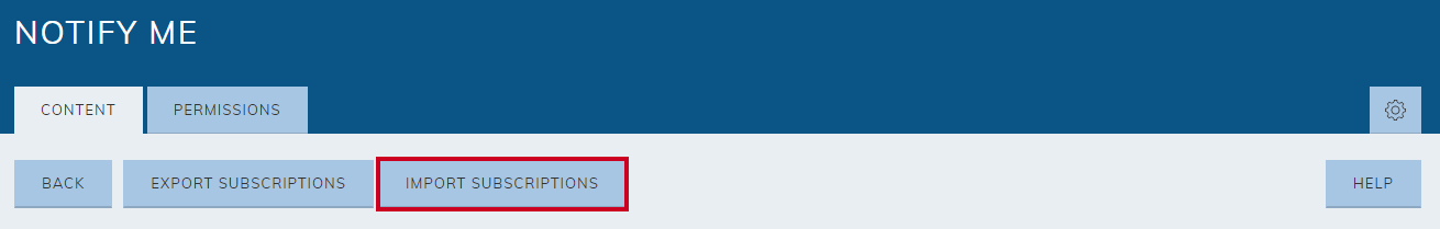 import subscriptions button