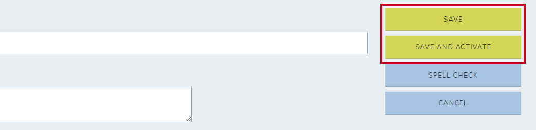 Save and Save and Activate buttons.
