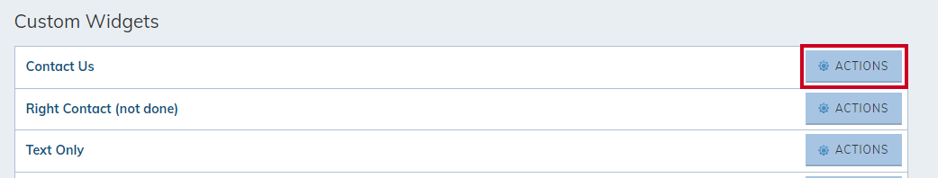 Actions button.