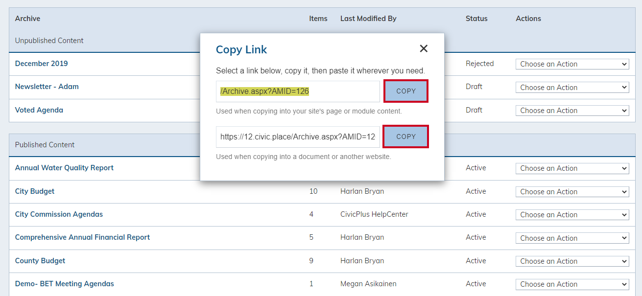 copy options 