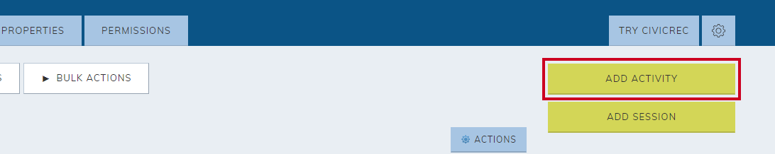 Add activity button.