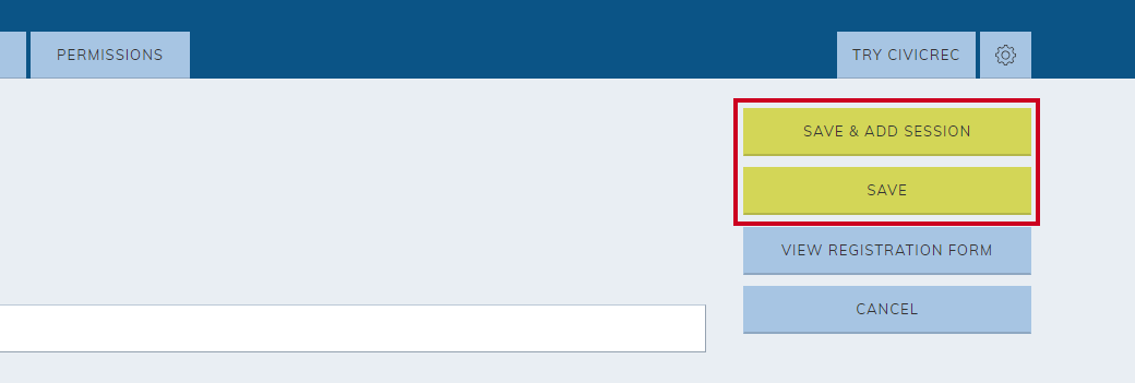 Save or save and add session.