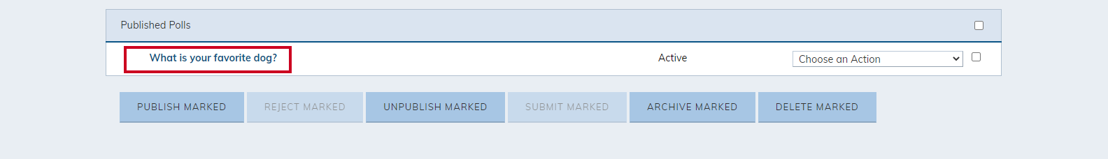 select poll to copy