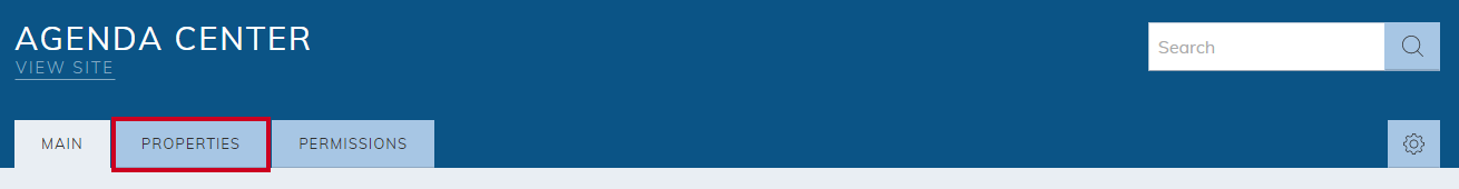 properties tab