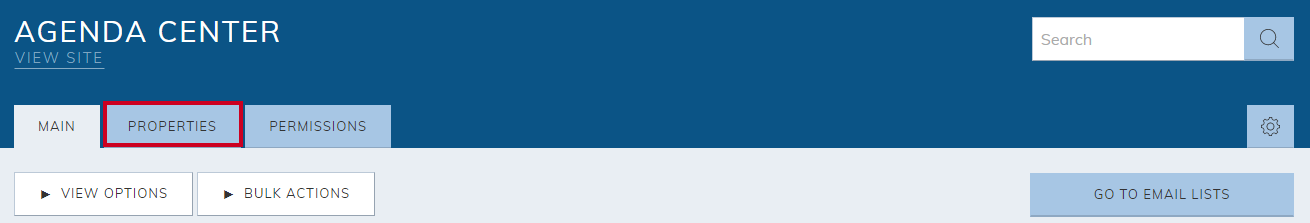 properties tab